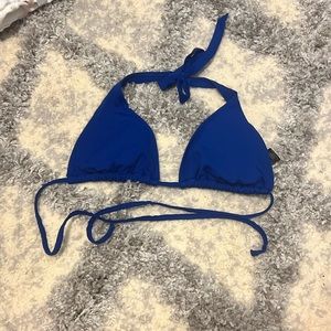 Blue triangle bikini top size small